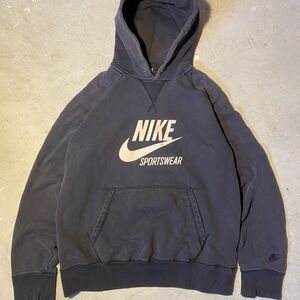 Nike Black Hoodie with White Logo